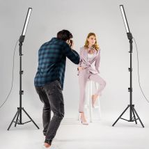 Luce video per bacchetta portatile alimentata a batteria per studio fotografico, kit luce regolabile con supporto per treppiede per foto MS-40L