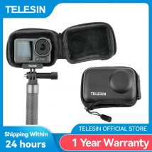 TELESIN Mini bolsa protectora para Dji Osmo Action 3 4 5Pro bolsa de transporte caja de almacenamiento impermeable para accesorios DJI Action 3 4 5Pro