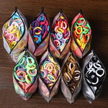 50/100Pcs Opaski do włosów dla dzieci Kolorowe nylonowe gumki do włosów Gumka do włosów dla dzieci