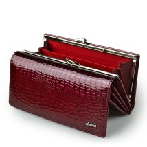 Designer Echtes Leder Frauen Brieftasche Weibliche Lange Kupplung Geld Tasche Luxus Marke Alligator Leder Damen Geldbörse Frau Geschenk