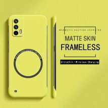 Rahmenlose Magnetische Für Magsafe Slim Fall Für Xiaomi Mi 12 12T 11 11T 10 10T Pro Drahtlose lade Harte PC Matte Zurück Abdeckung