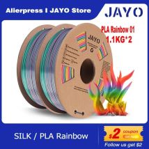 JAYO SILK/ PLA Rainbow Filament 3D Printer For 3D Pen For Drawing 2.2kg 1.75mm Printing Materials For 3D Printer