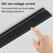 TUYA 5mm Dünne Magnetische Track Licht System Schwarz Weiß Ultra Dünne Decke Oberfläche Montiert Led Schiene Lampe Linear Magnet hause Lampen