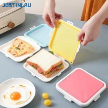 JUSTINLAU Sandwich Toast Bento Box Portable Reusable Sandwich Bread Storage Box Environmentally Friendly Lunch Food Container