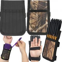 Archery Crossbow Arrow Bag Protector Single/Double Layer 6/12 Holes Hand-held Short Arrows Quiver for Outdoor Hunting Shooting