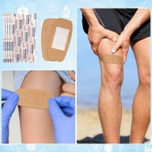 50/100pcs Extra-Large Waterproof & Breathable Bandages for Emergency Wound Care, Ideal for Sports Injuries & Outdoor Use