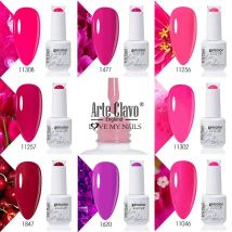 Arte Clavo Rose Red Color Series 15ml Smalto per unghie gel Vendita calda Lunga durata Soak Off Vernice Ibrido Nail Art Top Bsae Maincure