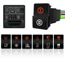 Auto Interruttore Momentaneo Arancione Luce Bianca Doppio Pulsante Personalizzato Patten Per Toyota Carolla Camry RAV4 4Runner Tundra Prado