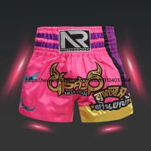 Boxen Shorts Frauen Männer Kind Muay Thai Shorts Stickerei Kampfkunst MMA Kleidung Gym Thaiboxing Kickboxen Käfig Kampf Hosen