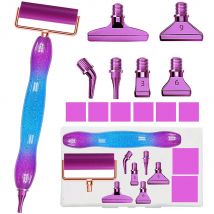 5D DIY Handwerk Harz Diamant Malerei Stift Gewinde Metall/Kunststoff Ersatz Stift Köpfe Punkt Bohrer Stifte Mit Kleber Ton und Roller