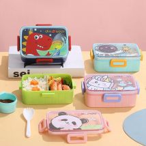 Niedliche Lunchbox für Kinder, Mädchen, Jungen, mit Fächern, Bento-Lunchbox, Schulkind, auslaufsichere Kinder-Lebensmittel-Snack-Boxen, Neu 2024