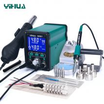 Stazione di saldatura YIHUA 995D + SMD con pistola ad aria calda collegabile Saldatore Stazione di rilavorazione BGA Stazione di saldatura per riparazione telefono