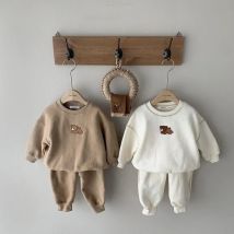 INS Kleinkind Baby Junge Casual Cartoon Sweatshirt + Hosen 2 Stück Anzug Set Frühling Neugeborenes Mädchen Baumwolle Outfits Kinder Boutique Kleidung