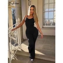 Hugcitar Slips Solide Ärmellose Backless Sexy Dünne Overall 2024 Frühling Sommer Frauen Casual Strampler Sport Streetwear Urlaub