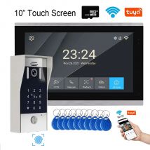Fingerprint 5in1 Entsperren Wifi Türklingel Video Intercom System Für Home Türsprechanlage Tuya Smart 1080P Touch Monitor Sicherheit schützen