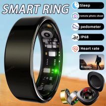 2025 nuevo anillo inteligente ritmo cardíaco presión arterial monitoreo del sueño seguimiento de movimiento IP68 impermeable hombres mujeres anillo inteligente regalo de vacaciones