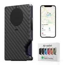 Smart Wallet funktioniert mit Apple Find My APP, RFID-blockierende schlanke Geldbörse, minimalistischer Kreditkartenhalter mit Vordertasche und abnehmbar