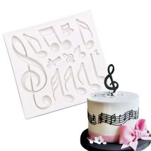 Musiknote Silikon Kuchen Backform Sugarcraft Schokolade Cupcake Harz Werkzeuge Fondant Dekorieren Werkzeuge