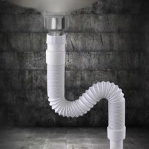 36–79 cm Küchen-Abwasserrohr, flexibel, für Waschbecken, Abflüsse, Abfluss, Waschbecken, galvanisierter Sanitärschlauch, dehnbarer Schlauch