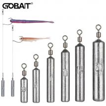 Waga wędkarska 15 sztuk/partia obciążnik 3.5g 5g 7g 10g 14g 20g rurka z pionem z metalowym przyciskami Sast zestaw Pesca narzędzie Pesca