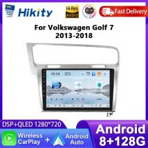 Hikity 10 "8 + 128 2Din Autoradio Per VolkVolkswagen Golf 7 2013-2018 Carplay Android Auto Navigazione GPS 4G Bluetooth Autoradio