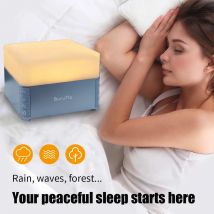White Noise Sound Machine, Schlafhilfegerät mit 39 beruhigenden Geräuschen und Atemlicht, tragbarer Baby-Schlafschnuller mit Timer