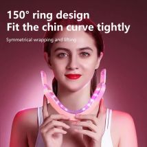 Face Lifting Device LED Photon Therapy Vibration Facial Massager Face Slimming Double Chin Removal V Line Lift Belt Skin Care