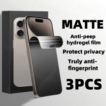 3pcs Matte Anti-Peep Hydrogel Film for IPhone Air 17 16 Pro Max Anti - Fingerprint for IPhone 13 12 Mini for IPhone 15 16 Plus