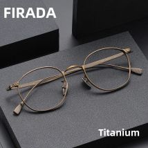 FIRADA Mode Bequeme Gläser Retro Reinem Titan Brillen Luxus Optische Brillen Rahmen Für Männer Frauen 184-C