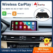 CarPlay inalámbrico superior de carretera Android Auto para BMW NBT EVO X5 F15 X6 F16 2014-2020 X1 F48 2016-2020 con funciones de reproducción de coche Airplay
