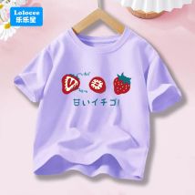 Kawaii Strawberry Print Short Sleeve T Shirt Clothing Girls' Summer Cotton T-Shirt Teens Kids Cartoon Fashion Top Tee CMRW1
