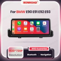 BONROAD-REPRODUCTOR Multimedia Inalámbrico para coche, Radio con pantalla táctil, Bluetooth, Carplay, Android, para BMW Serie 3, E90, E91, E92, E93