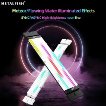 METALFISH Cavo di prolunga ARGB per alimentatore del computer Scheda madre 24PIN GPU 8PIN Striscia luminosa ARGB Sync/Asyn Opzionale