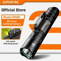 SUPERFIRE MI80-S LED Taktische Taschenlampe 1100 Lumen EDC Taschenlampe 15 W Leistungsstarke 18650 Tragbare Blitzlicht Angeln Camping Laterne