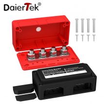 Barra colectora de 300A, bloque de distribución de energía de alta resistencia, diseño de módulo de caja de barra colectora con pernos terminales 4X M8 (5/16 ") para coche, RV, barco