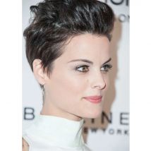Lekker farbige Pixie kurze gerade Bob 100 % Echthaar-Perücke für Frauen, brasilianisches Remy-Naturhaar, vorgezupft, leimlose Spitzenperücken