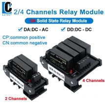 Lctc Halbleiter relais modul 2 oder 4 Kanäle Relais DC zu AC DC zu DC 5a gemeinsames positives gemeinsames negatives SSR Din montiertes Relais