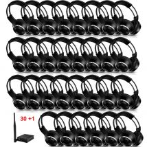 RF Silent Disco faltbares kabelloses Kopfhörerpaket 30 Headsets mit 1 Sender