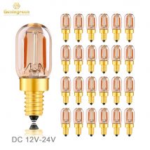 DC12V-24V Niederspannungs-LED-Glühbirnen E12 E14 Kerzenfassung Bombilla Goldtönung 1W T22 Röhrenbirne für Solarbatterie-Beleuchtung