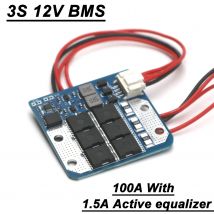 100A 3S 12V BMS 1,5A Aktiver Equalizer Li-Ion Lithium Batterie Ladegerät Schutzplatine Balance Start Motorrad Elektroauto