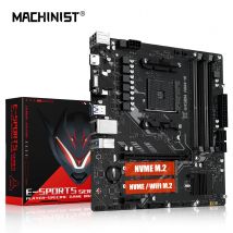 MACHINIST B450M-AM4-K ADM-Motherboard unterstützt AM4-Serie (Ryzen 1-5 CPU) DDR4 RAM Dual NVME M.2 mit HDMI-Schnittstelle VGA DP