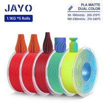 Filamento 3D mate JAYO PLA 1,75 MM 5 rollos/juego filamento de impresora 3D con efecto de materia PLA de doble Color 2 en 1 materiales de impresión 3D en Color