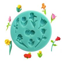 Mini Flower Silicone Sugarcraft Mold Resin Tools Cupcake Baking Mould Fondant Cake Decorating Tools