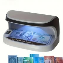 Rilevatore di contraffazioni di denaro con luce UV LED per tutte le currenze, banconote, carte d'identità, batteria ricaricabile inclusa