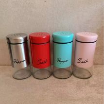 Sichtbare Aroma flasche Salz Pfeffer Glass chüttler 2-teiliges Set staub dichte versiegelte Gewürz flasche für die Küche zu Hause