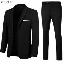 Men Suits Set  2 Pieces Jackets Pants For Wedding Elegant Slim Fit Blazers Formal Outfit Fashion Classic Full 2025 Costume