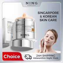 50ml NING Maschera per il viso riparatrice notturna Astaxantina Antiossidante organico Riparazione DNA Niacinamide Schiarente Anti-età Idratante