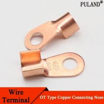 Terminale connettore cavo batteria in rame Terminali aperti Terminali cavi Giunzione a crimpare Tipo OT 3A 5A 10A 20A 30A 40A 50A 60A 80A