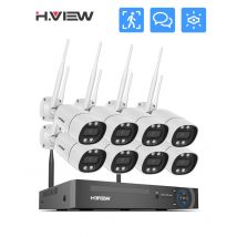 H.view 8CH 5mp Wireless Wifi Telecamera Sistema di sicurezza Telecamera CCTV Kit di videosorveglianza NVR Indoor Outdoor Audio bidirezionale Xmeye