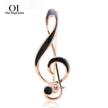 Bucomeoi Musik note Brosche Gold Farbe Emaille Schmuck für Frauen Kleidung Schal Hut Anzug Anstecknadel Musik Symbol Abzeichen